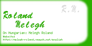 roland melegh business card